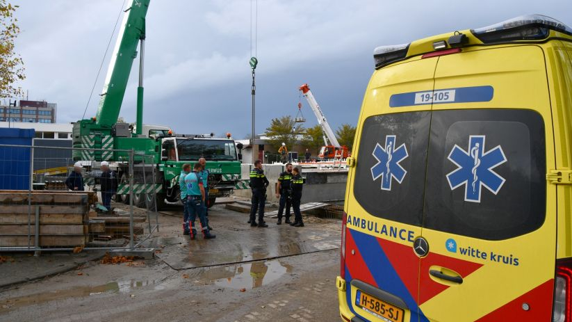 Ernstig ongeluk op bouwplaats Middelburg.