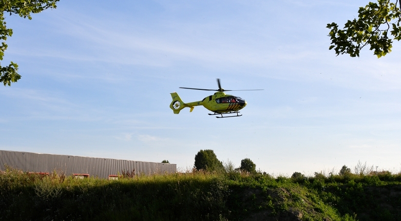 De traumahelikopter in Kloosterzande.