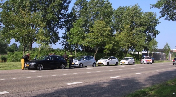 Het ongeluk op de Sloeweg in Vlissingen.