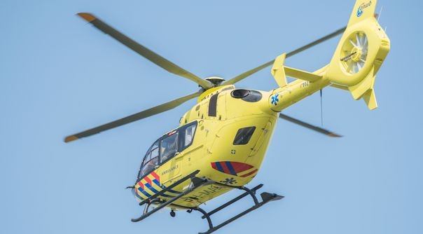De traumahelikopter in Stavenisse.