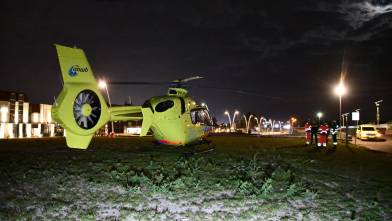 Traumahelikopter landt in Terneuzen voor medische noodsituatie