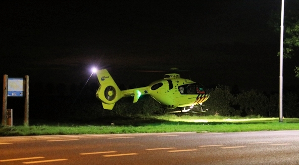 De traumahelikopter bij Krabbendijke.