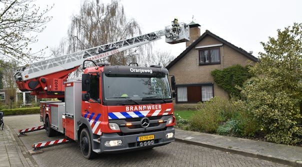 De brandweer in Kattendijke.