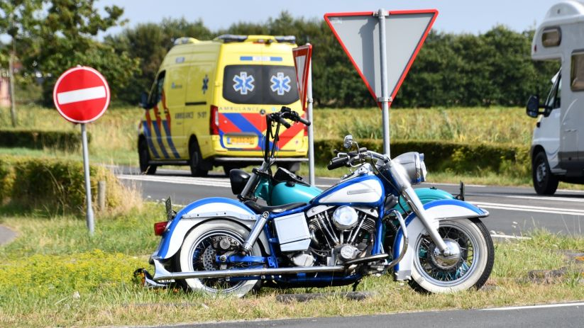 Motorrijder gewond bij ongeluk in Oostkapelle.