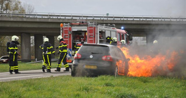 Brand personenauto Krabbendijke