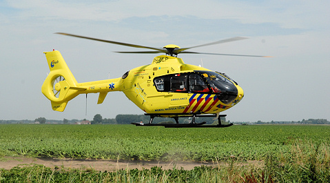 De traumahelikopter is ter plaatse geweest voor medische assistentie