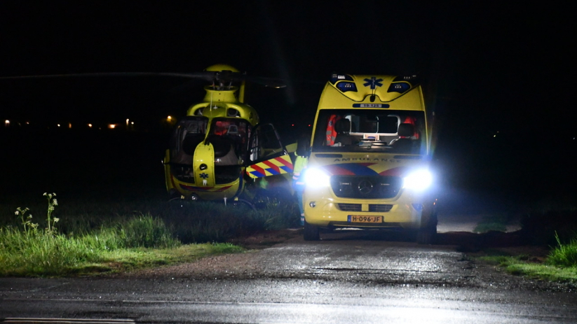 De traumahelikopter landde bij Rilland.
