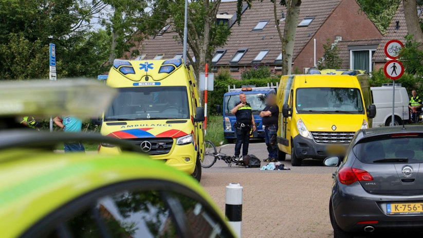 Traumahelikopter opgeroepen voor ongeval met fietser Middelburg.