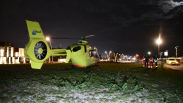 Traumahelikopter landt in Terneuzen voor medische noodsituatie
