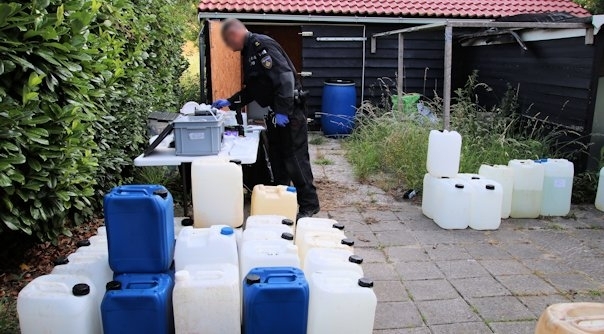 De ontmanteling van het drugslab dat in juli werd aangetroffen in Rilland.