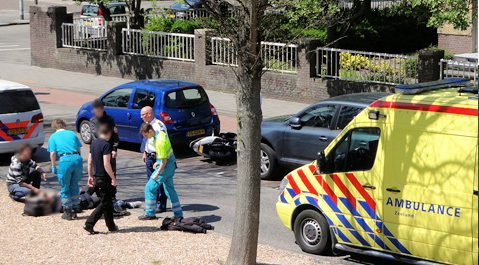Het ongeval op de Paul Krugerstraat in Vlissingen.