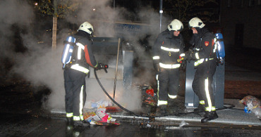 Brandweer blust container in Souburg