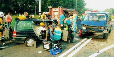Zes gewonden bij ernstig verkeersongeval N254