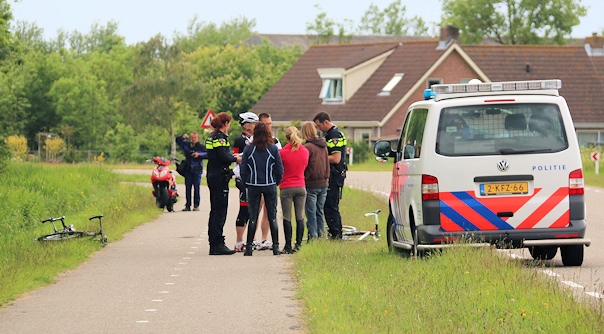 Het ongeval op de Zoutelandseweg in Biggekerke.
