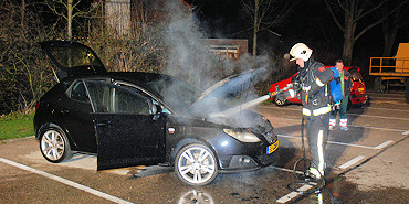 Autobrand op Baskenburgplein Vlissingen