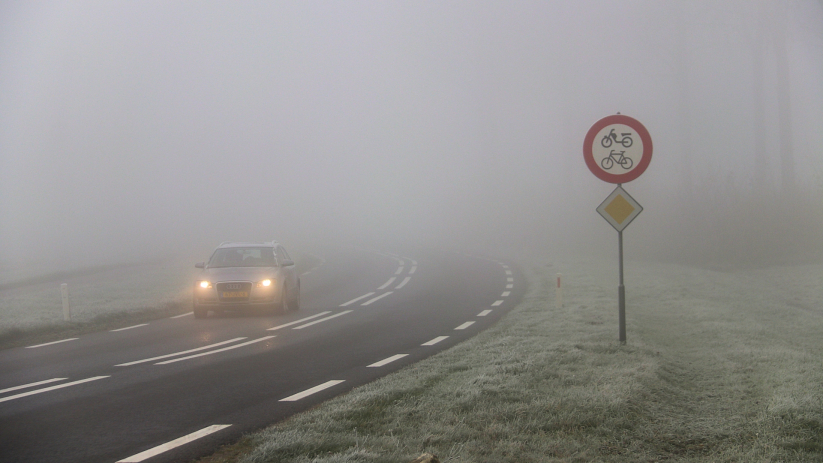 Code geel vanwege dichte mist in Zeeland