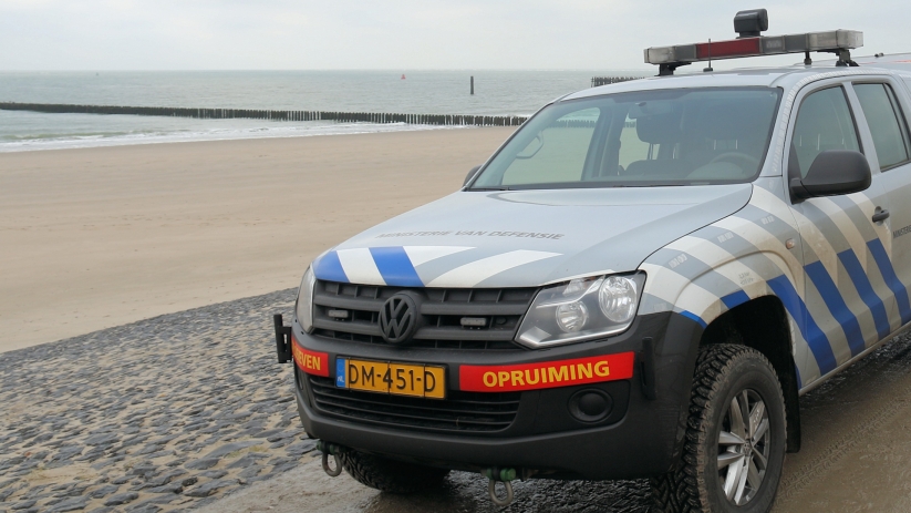 Klein explosief aangetroffen op het strand bij Breskens
