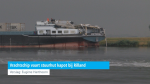 Vrachtschip vaart stuurhut kapot bij Rilland