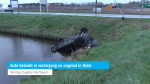 Auto belandt in watergang na ongeval in Hulst