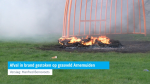 Afval in brand gestoken op grasveld Arnemuiden