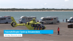 Traumahelikopter landt op Brouwersdam